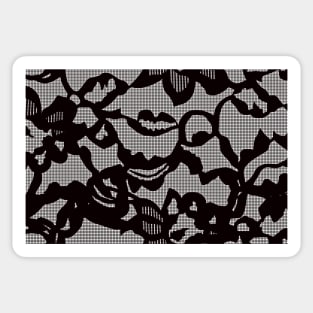 Black lace Sticker